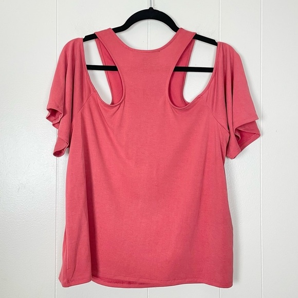 BCBGMAXAZRIA Women's Kelsey Knit Cold Shoulder Top - Picture 7 of 15
